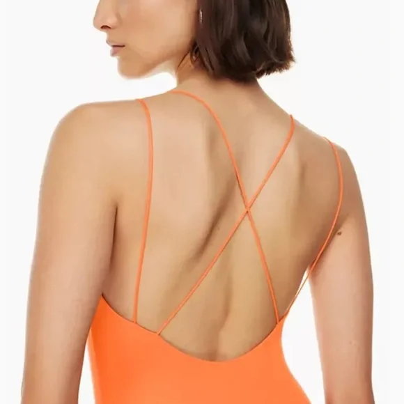babaton Contour Scoopback Dress citron orange xxs - Picture 5 of 9
